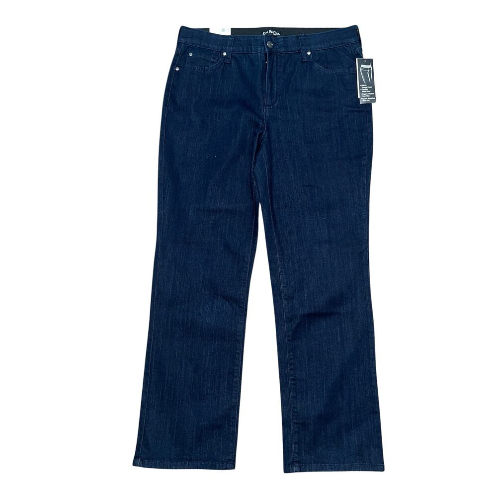 NWT KIM ROGERS Dark Wash Straight Leg Jeans Size 14P